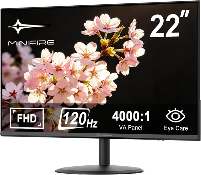 Detalle de Minifire MF22X3AH Business-Monitor 22 Zoll (FHD, 1080p, FreeSync, 120 Hz) für Büro & Alltag