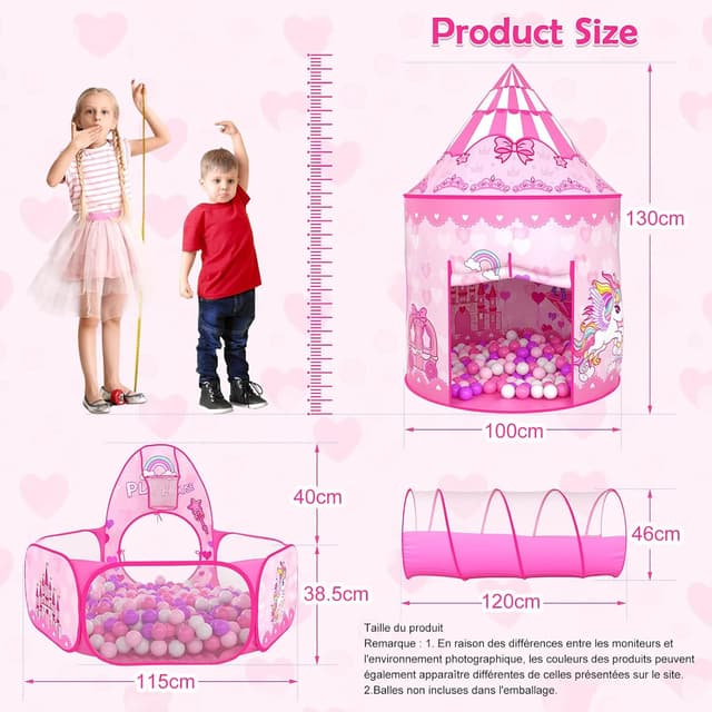 Thumbnail 4 de Wilwolfer Tienda de Campaña Infantil 3 en 1