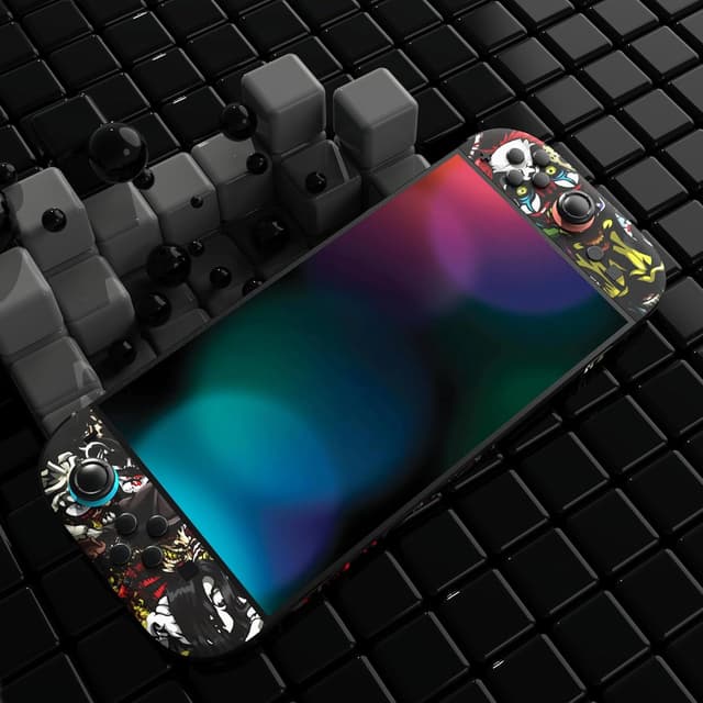 Detalle de playvital Full Set Protective Skins for Nintendo Switch 2 (Scary Party) – vinyl decal wrap, dock skin & hand grips