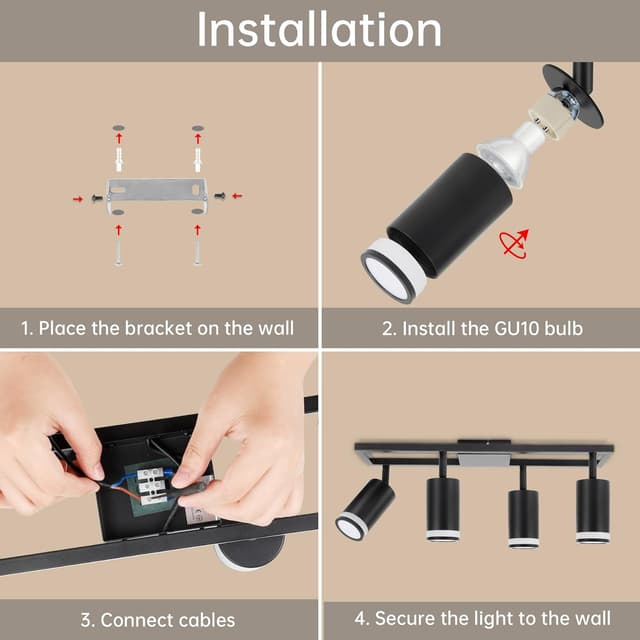 Thumbnail 5 de Dehobo Lámpara de Techo y Pared LED GU10 ⚡ Orientable