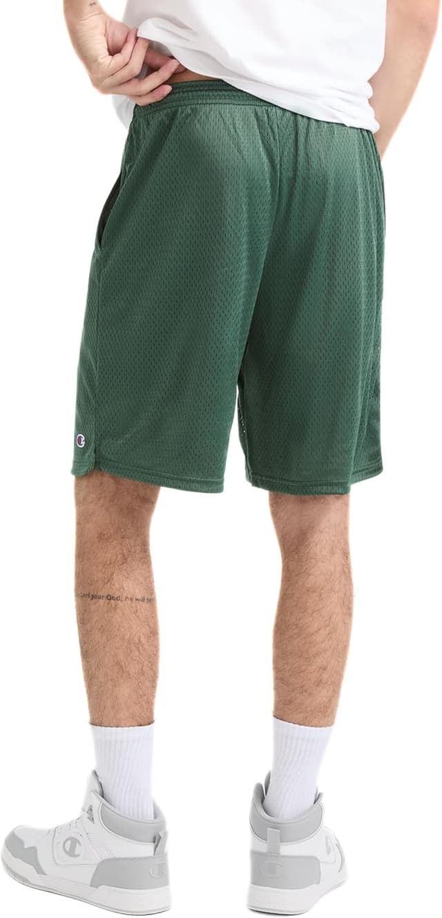 Detalle de Champion Men’s Mesh Gym Shorts — Lightweight Athletic Shorts (9" Inseam, Regular or Big & Tall)