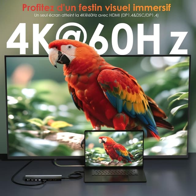 Thumbnail 2 de WAVLINK USB‑C Docking Station 3 Monitore (Dual HDMI + DP, 100W PD) für Windows