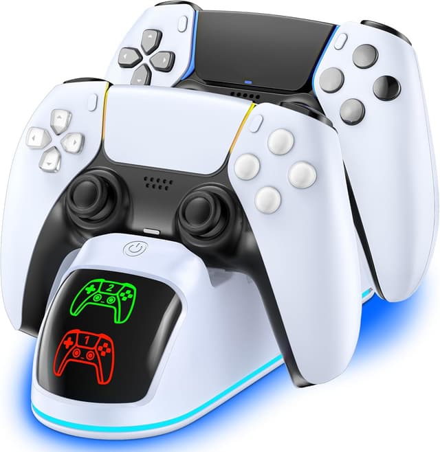 Detalle de PS5 DualSense Controller Charger with 9 RGB lights