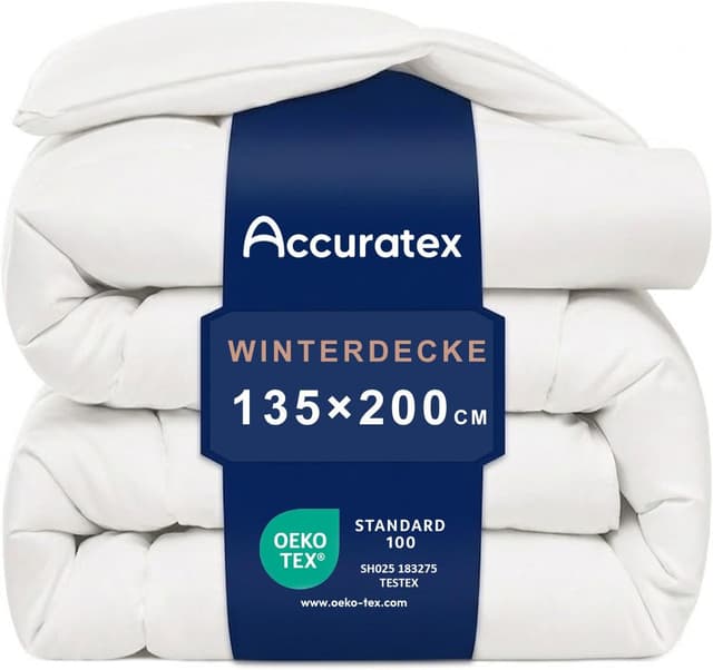 Detalle de ACCURATEX Couette d’Hiver Chaude 450 GSM 135x200 cm – anti-allergies certifiée Oeko-TEX