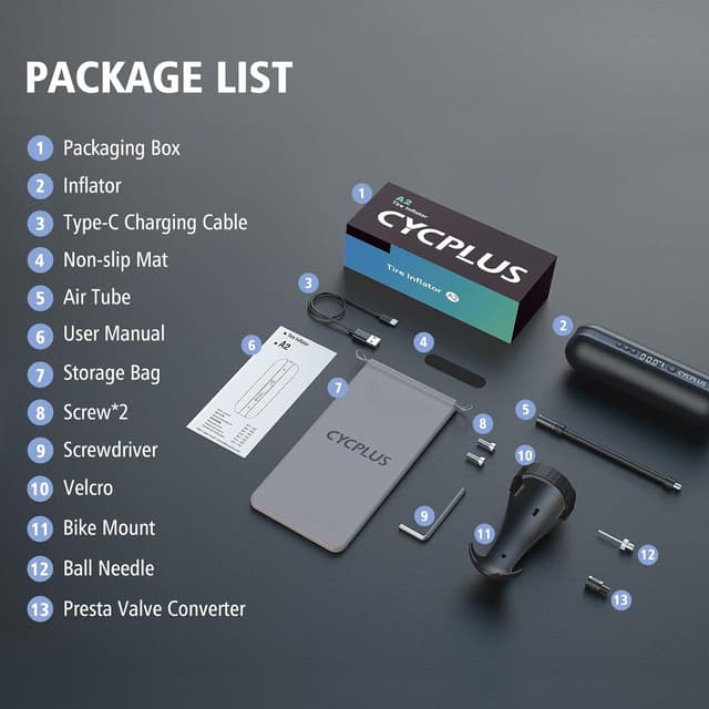 Thumbnail 6 de CYCPLUS Electric Bike Pump 150 PSI