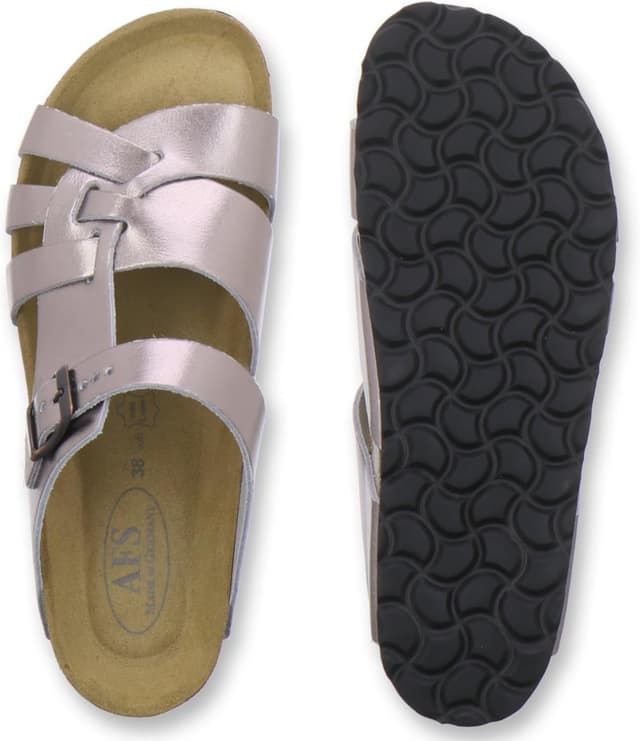 Detalle de Sandales en cuir pour femme à boucle réglable (AFS-SchuheAFS-Schuhe) : confort et maintien au quotidien