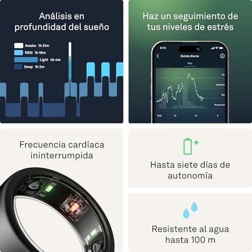 Thumbnail 4 de Oura Ring Gen3 Horizon Anillo monitor de sueño, talla 12