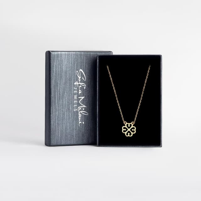 Detalle de Sofia Milani Damen-Halskette aus 925 Silber mit Kleeblatt-Anhänger (verstellbare Länge 43–46 cm)