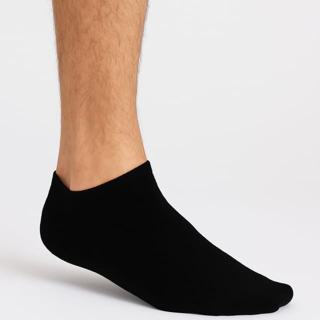 Detalle 2 de Sneaker-Socken (10 Paar) aus Baumwolle für Herren & Damen, atmungsaktiv, kurz – Schwarz/Weiß/Grau, Größen 35-38 bis 47-49