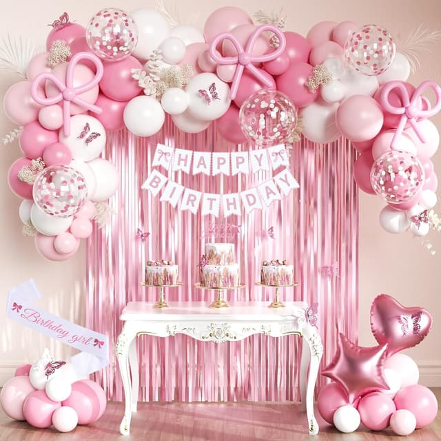 Imagen de Geburtstagsdeko Rosa Happy Birthday Banner Set en OfertitasTOP