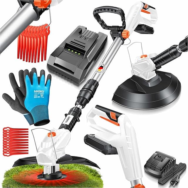 Imagen de MASKO® Cortadora de césped inalámbrica 20 V y desbrozadora 🌿 en OfertitasTOP