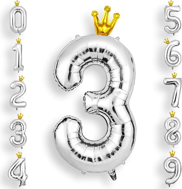 Imagen de AOOSU Globo 3 Plata 101 cm en OfertitasTOP