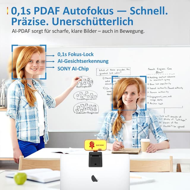 Thumbnail 2 de Danyesth 4K Webcam mit Licht & Zoom