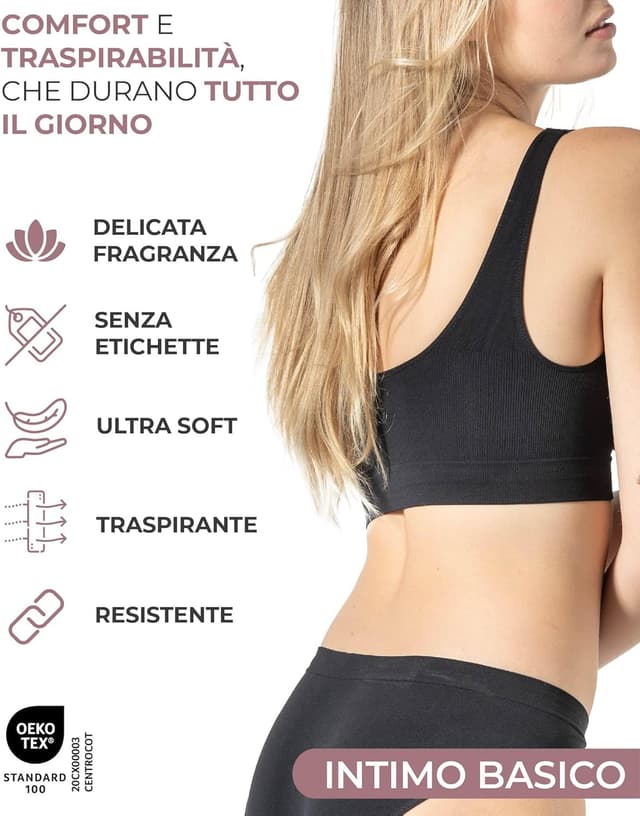 Thumbnail 2 de Risalti Reggiseno Senza Ferretto Spalla Larga 3 pz