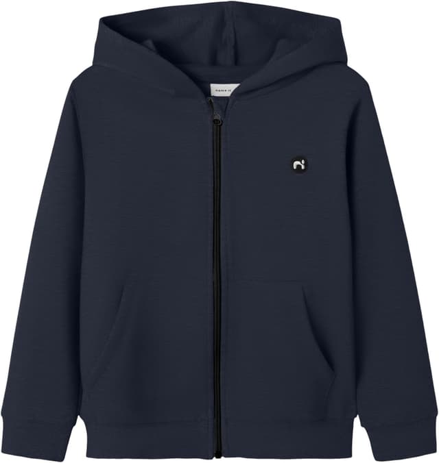 Detalle 2 de NAME IT Jungen Sweatjacke mit Kapuze – Sweatcardigan mit Reißverschluss