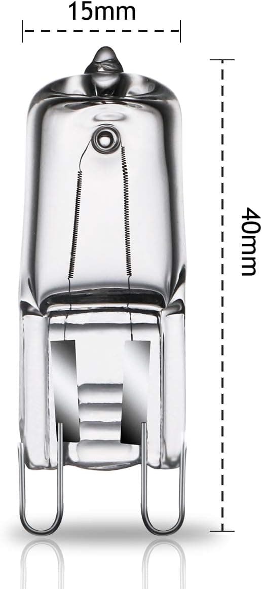 Detalle de GMY Halogen G9 Oven Bulbs 40W 230V (G9) 300°C heat tolerant – 4 Pack