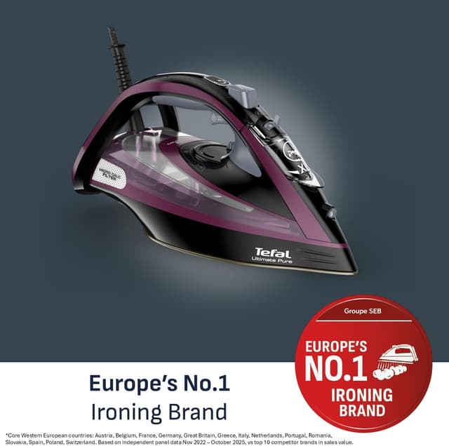 Thumbnail 1 de Tefal Ultimate Pure Steam Iron 3000W, 240 g/min steam iron 🧨