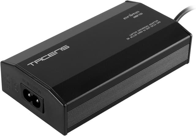 Detalle de Tacens Anima ANBP100 caricatore universale compatto per laptop da 100W con 10 adattatori e USB