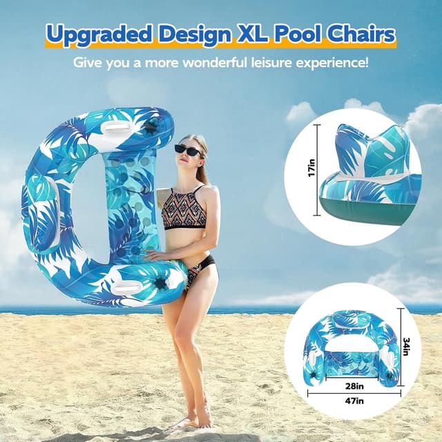 Thumbnail 3 de KEUCL Pool Floats 3 Pack Inflatable Chairs
