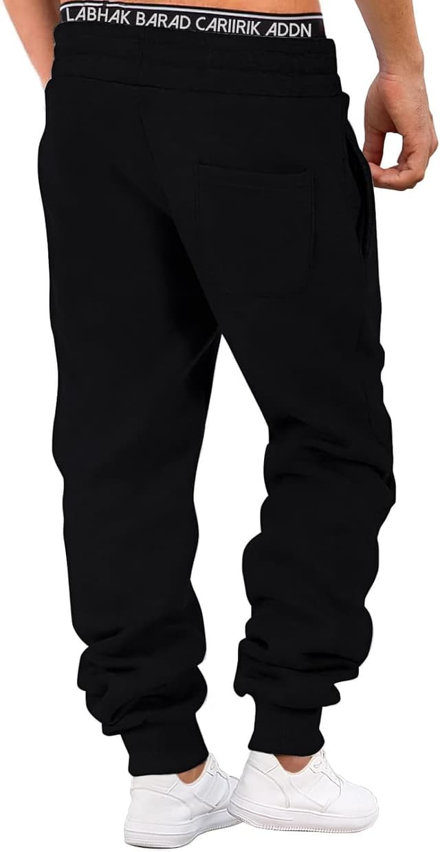 Detalle de HMIYA Jogginghose für Herren aus Baumwolle – Trainings- und Freizeithose mit Taschen und verstellbarem Bund