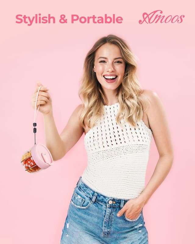 Detalle de AMOOS Cute Pill Dispenser 7-Compartment Organizer ๐