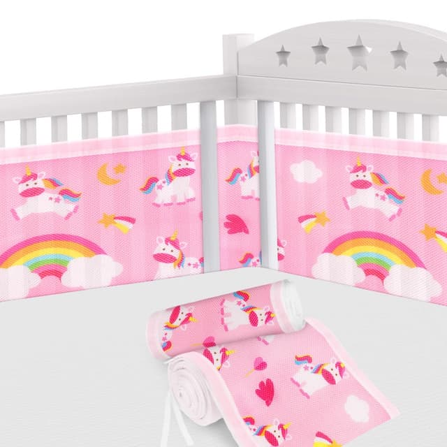 Thumbnail 6 de Aolso Bettumrandung fürs Babybett – 2 Nestchen mit Kantenschutz, abnehmbar (340 cm x 30 cm + 160 cm x 30 cm, Dreieck)