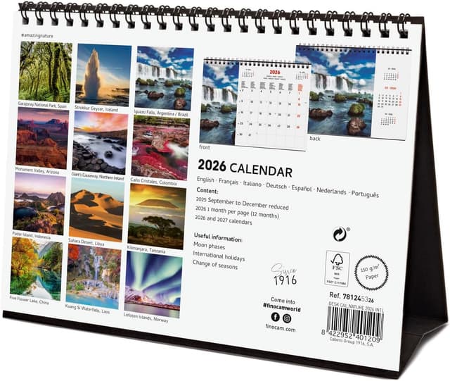 Thumbnail 5 de Finocam Calendario da tavolo 2026 mensile