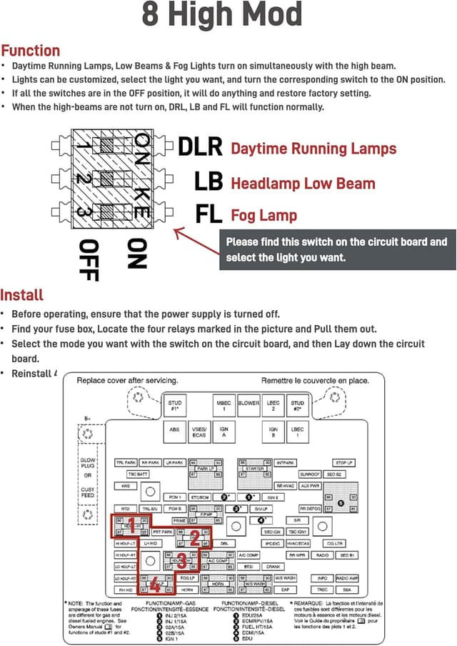 Thumbnail 6 de Hexaes Sens Customizable Mod 6/8 Modes for Silverado