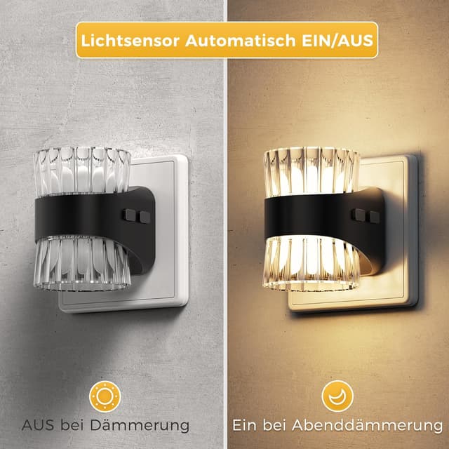 Detalle 2 de LOHAS-LED Nachtlicht-Steckdose mit Dämmerungssensor (3CCT, dimmbar) – 3000/4000/5000 K