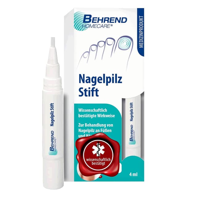 Detalle de Behrend Homecare Nagelpilz Stift – medizinisches Lack-Set für Finger- & Fußnägel bei Nagelpilz