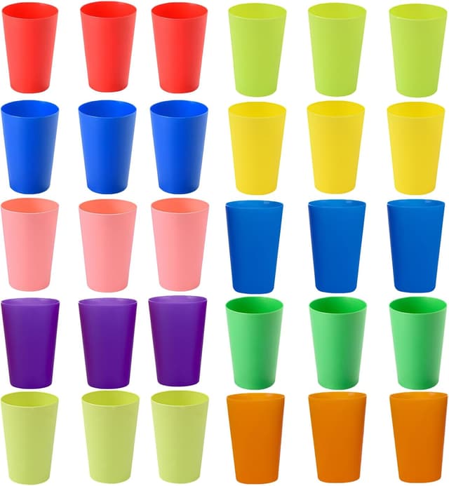 Imagen de Hikrxya 260 ml Reusable Plastic Cups 30 Pack en OfertitasTOP