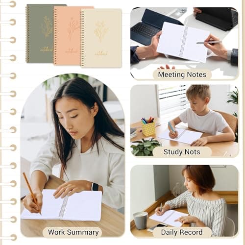 Thumbnail 6 de 3 Pcs Spiral Notebook A5, 140 Pages