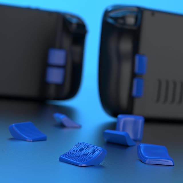 Detalle 2 de playvital MIX Back Button Enhancement Set for Steam Deck (LCD & OLED) – grip improvement and button protection kit (Blue)