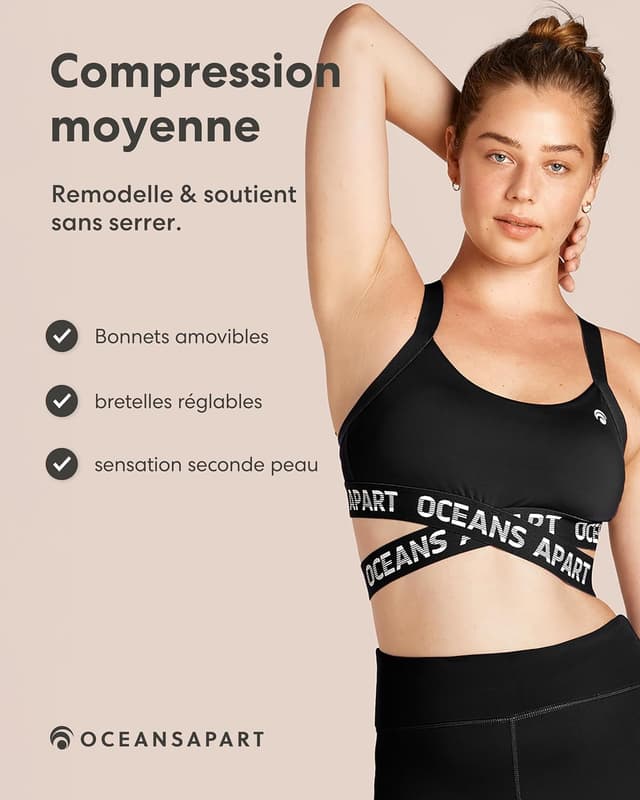 Detalle de Brassière OCEANSAPART Beauty Racerback respirante ⚙