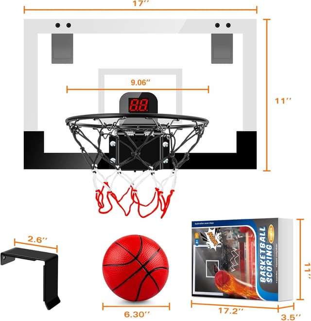 Thumbnail 6 de TREYWELL Indoor Mini Basketball Hoop with Scoreboard