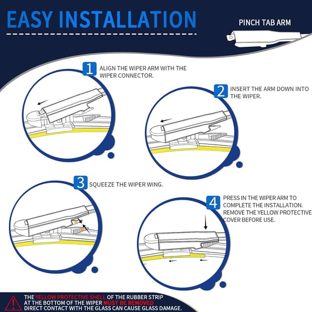 Thumbnail 6 de Wenyant 22"/22" Front Wiper Blades Set