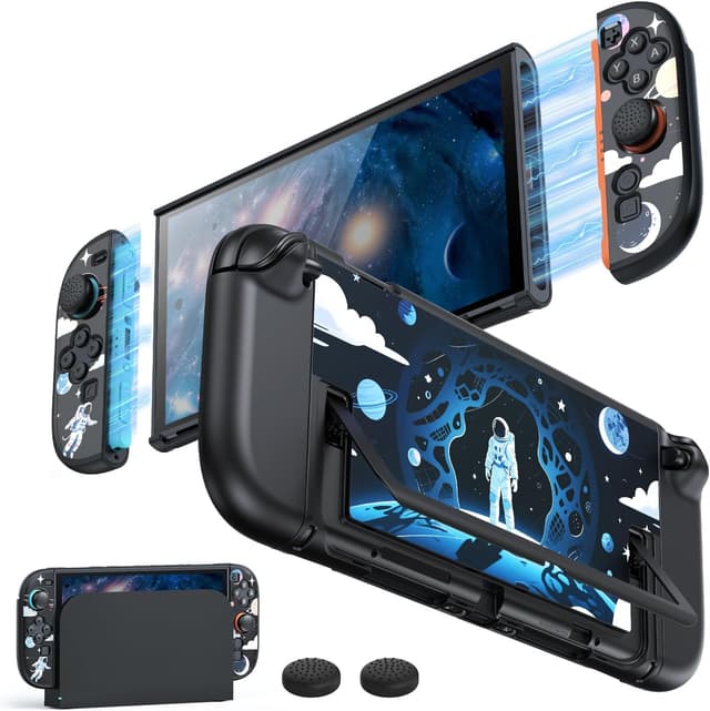 Imagen de WAXITY Astronaut Andockbare Hülle für Nintendo Switch 2 (2025), Schlanke, Abnehmbare Schutzhülle für Switch 2 Zubehör mit 2* Daumengriffkappen für Joycon 2, kratzfestes Design – Weltraum-Motiv
WAXITY Astronaut Andockbare Hülle für Nint… en OfertitasTOP