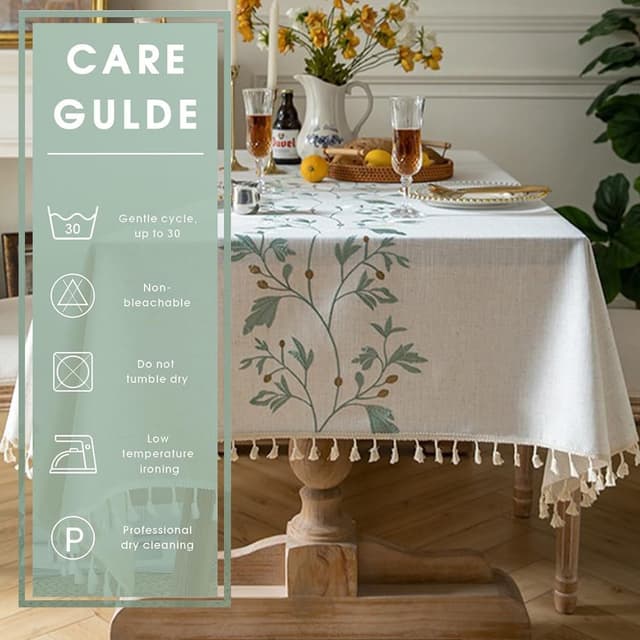 Thumbnail 6 de Pahajim Tablecloths Rectangular Cotton Linen 55 x 118 in