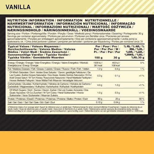 Thumbnail 6 de Optimum Nutrition Gold Standard 100% Whey Aislada en Vainilla (930 g, 31 servicios)