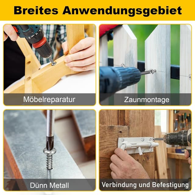 Detalle 2 de Boltmax 20x Holzschrauben M4 x 35 mm aus Edelstahl A2 (Blechschrauben, selbstschneidend, Kreuzschlitz)