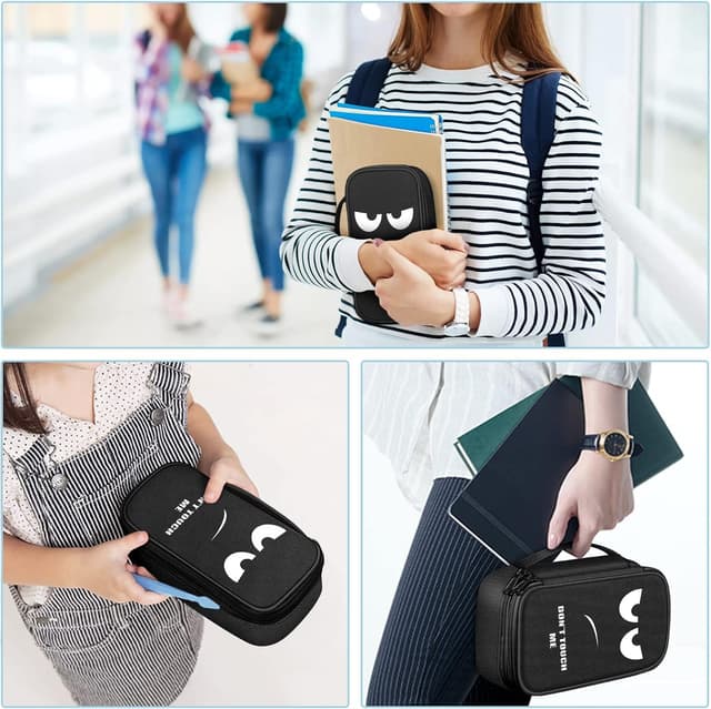 Detalle 2 de FINPAC Federmäppchen Pencil Case mit großer Kapazität (bis zu 50 Stifte / 100 Bleistifte) – Organisation für Schule & Büro