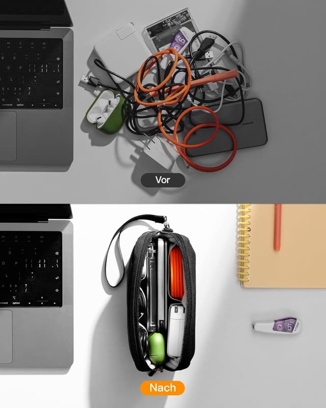 Detalle de Inateck Kabeltasche 20×13×6 cm Organizer