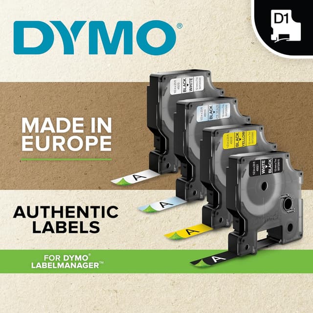Detalle de DYMO D1 étiquettes autocollantes 19 mm x 7 m (10 rouleaux)
