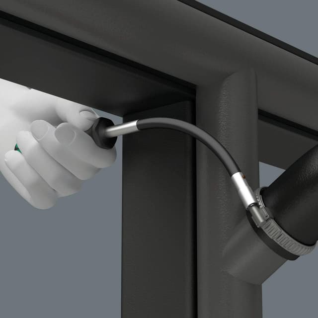 Detalle de Wera 392 05028160001 : tournevis porte-embouts à lame flexible vert (pour embouts hexagonaux 1/4")