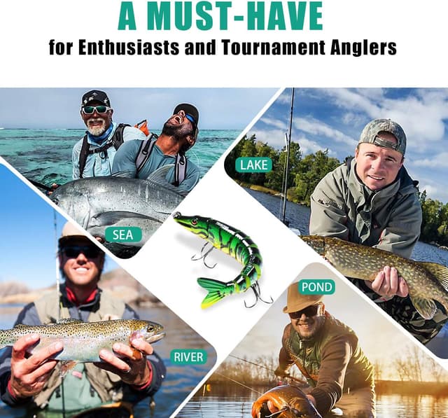 Thumbnail 6 de Truscend Swimbait 9 segmenti esca realistica 🎣