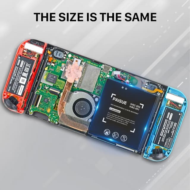 Detalle 1 de HAC-003 5180mAh Battery Replacement Kit for Nintendo Switch (2017) internal upgrade