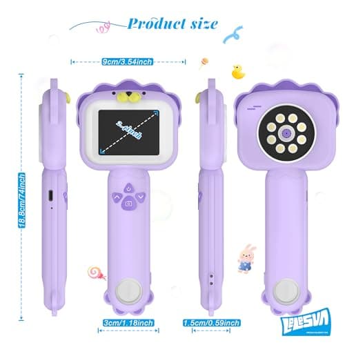 Thumbnail 7 de LELESUN Microscopio portátil mini para niños con pantalla IPS de 2,4" y aumento hasta 500x