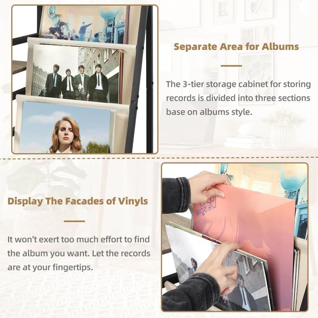 Detalle 2 de Stand per vinili 3 livelli 84 cm