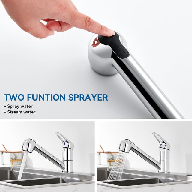 Detalle de Auralum Niederdruck Küchenarmatur mit Brause 70 cm