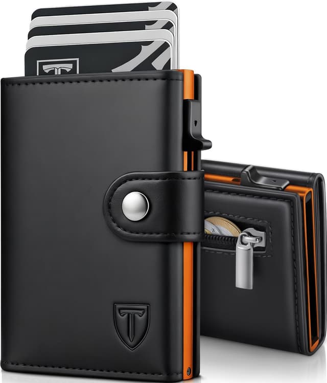 Detalle de TENBST Cartera Hombre de Cuero RFID